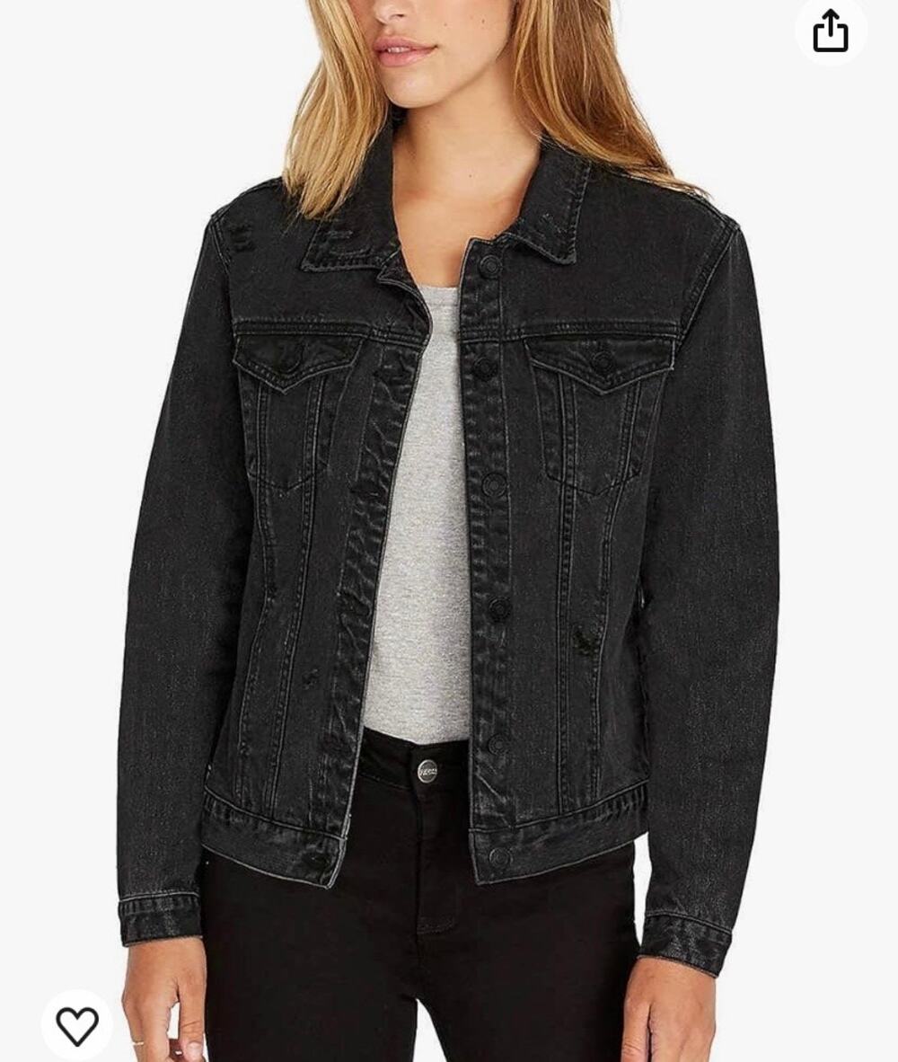 Buffalo David Bitton Womens Rigid Denim Jacket Size Medium